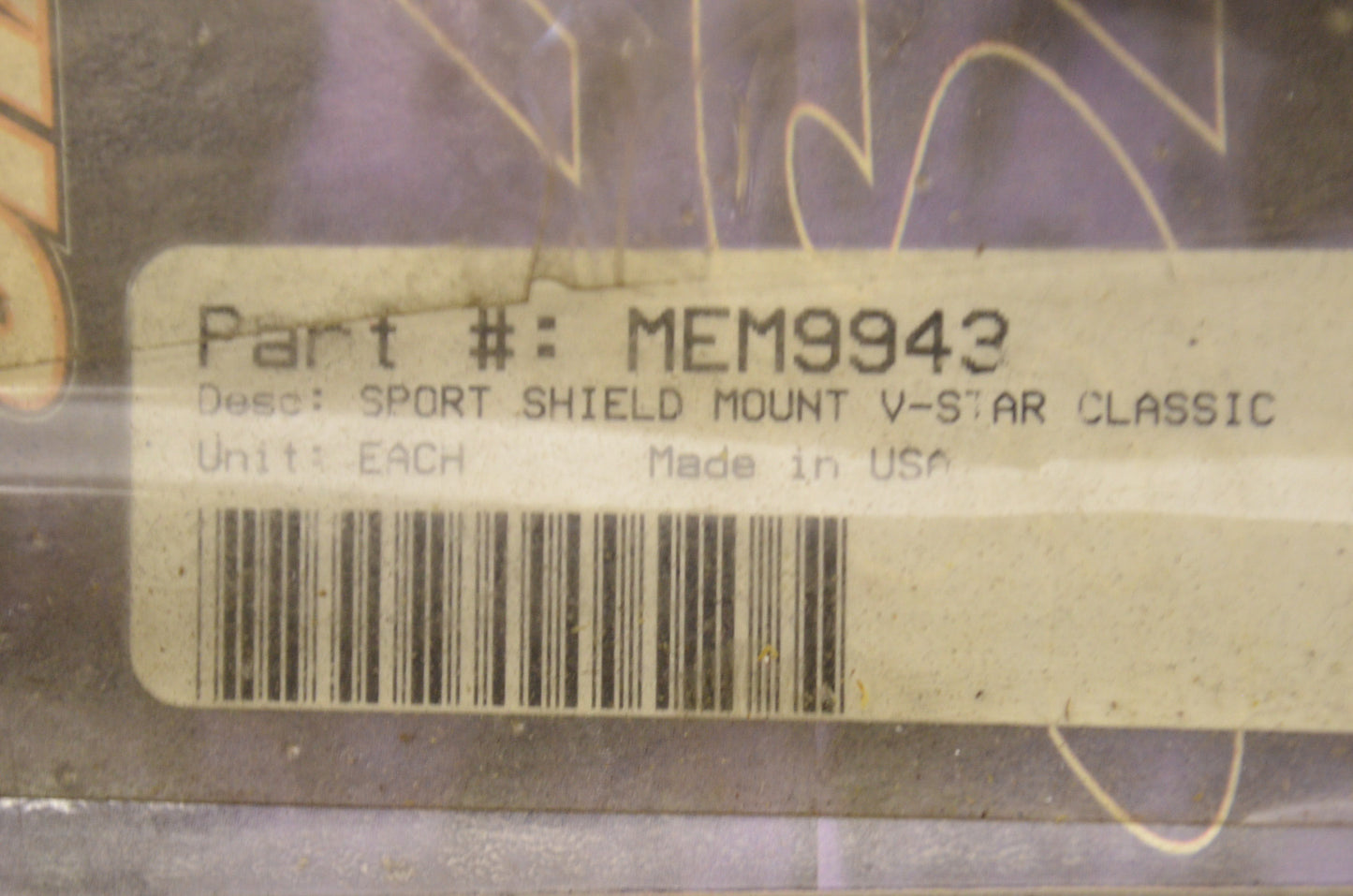 Memphis Shades MEM9943 Sport Shield Mount V-Star Classic NOS