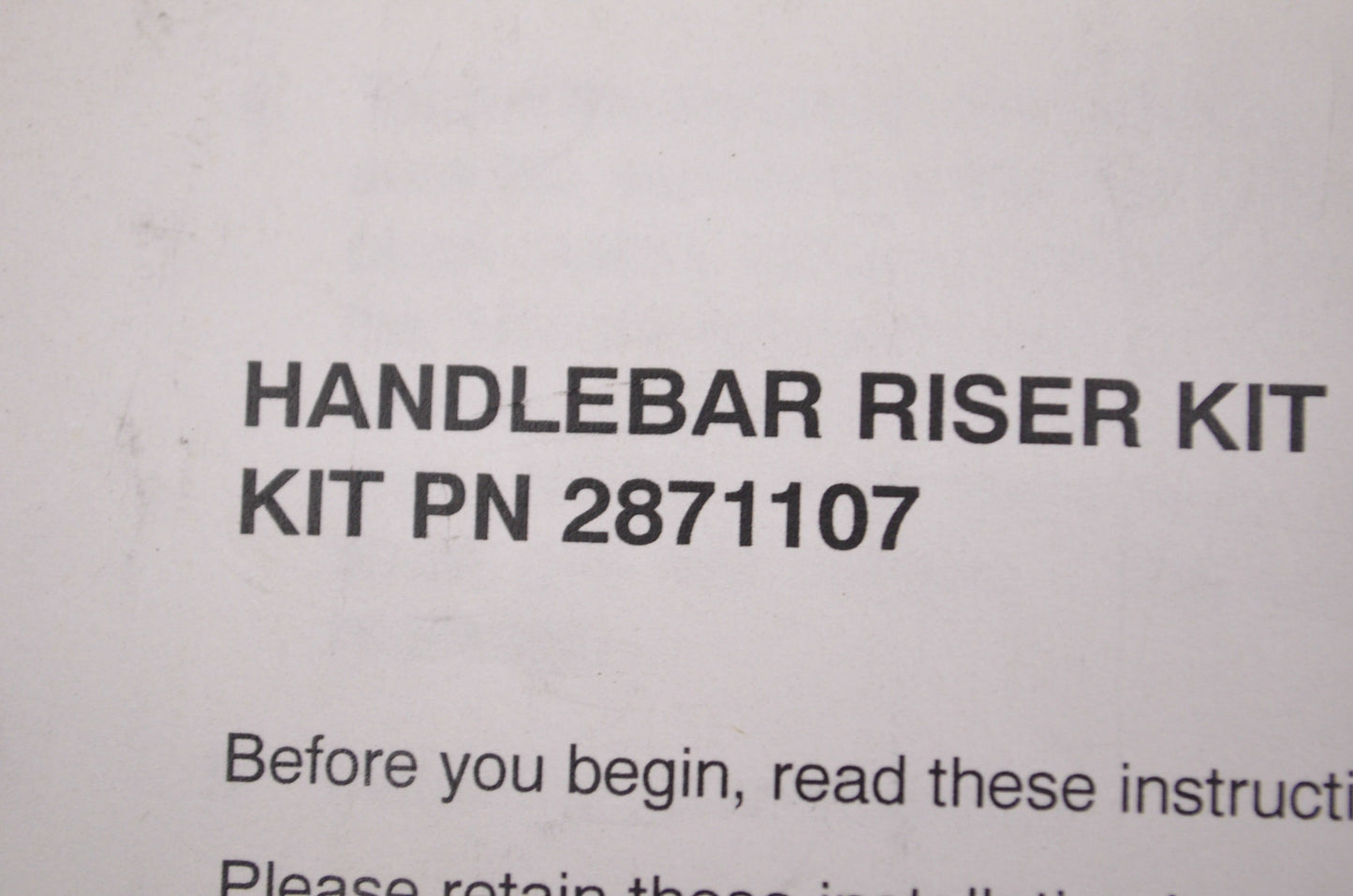 Handlebar Riser Kit 1' NOS