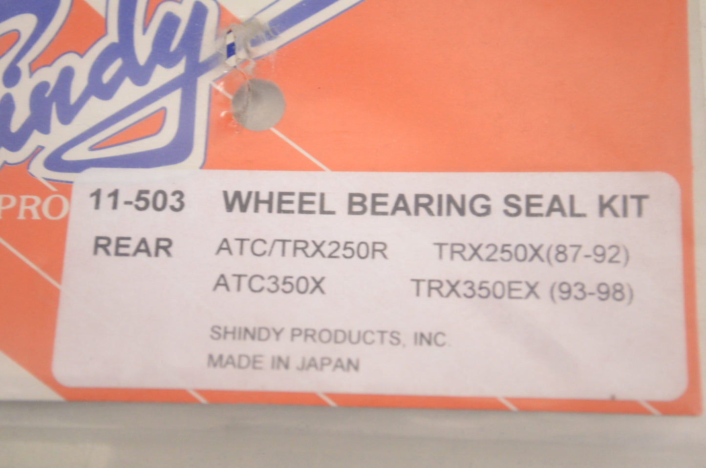 WPS 11-503 Rear Wheel Bearing Seal Kit NOS