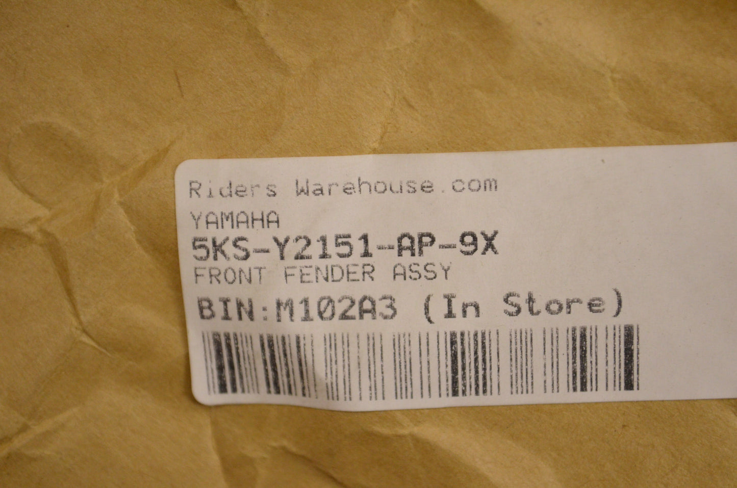 OEM Yamaha 5KS-Y2151-AP-9X Front Fender Assembly NOS