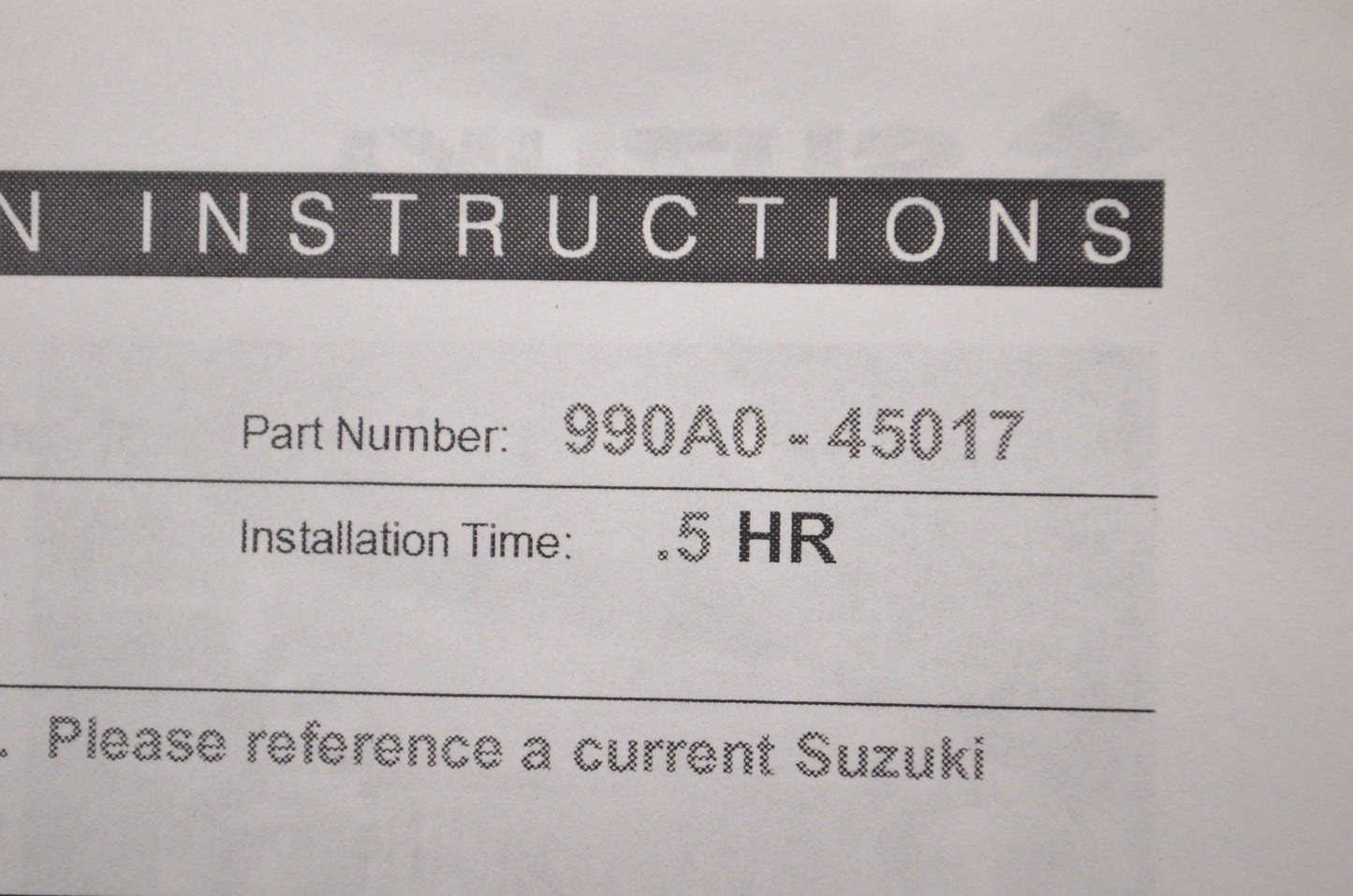 Warn 990A0-45017, 69894 Suzuki Contactor Bracket Kit NOS