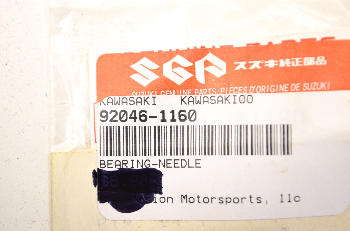 OEM Kawasaki 92046-1160 Needle Bearing NOS