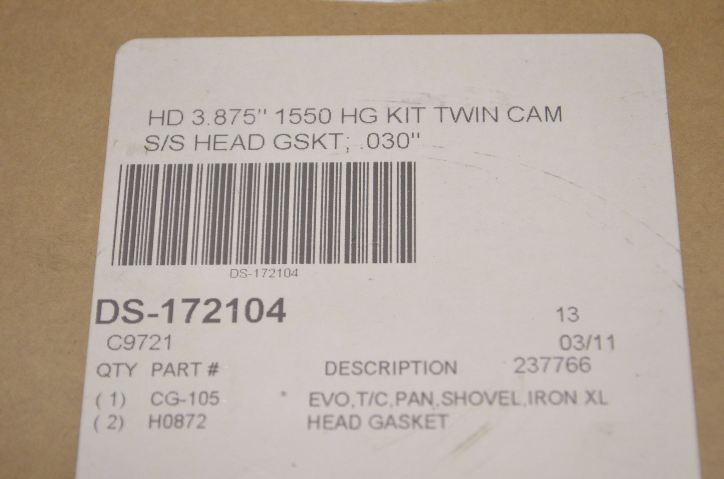 Harley Davidson Head Gasket Kit NOS