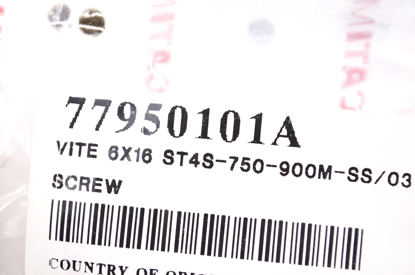 OEM Ducati 77950101A Screw Qty 2 NOS
