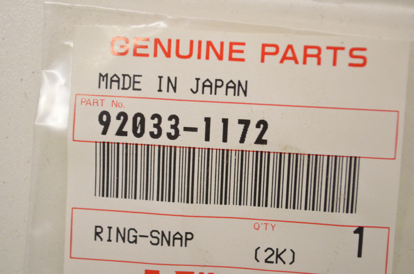 OEM Kawasaki 92033-1172 Snap Ring 25mm Qty 2 NOS