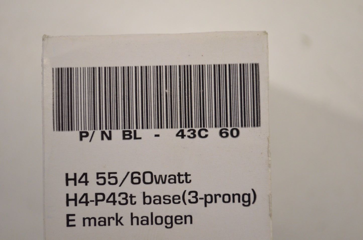 New Brite Lites H4 55/60 Watt H4 P43t Base E Mark Halogen Bulb Qty 2 NOS