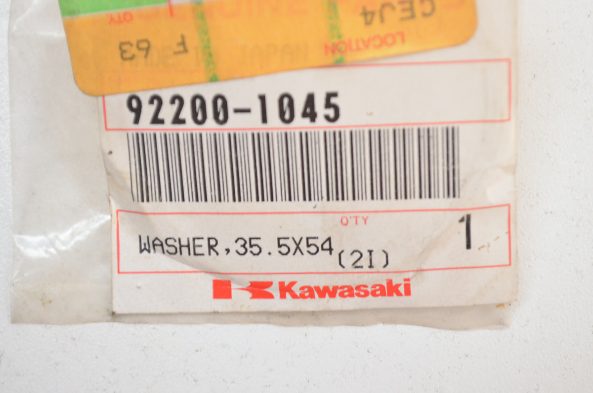 OEM Kawasaki 92200-1045 Washer 35.5X54X1.0 NOS