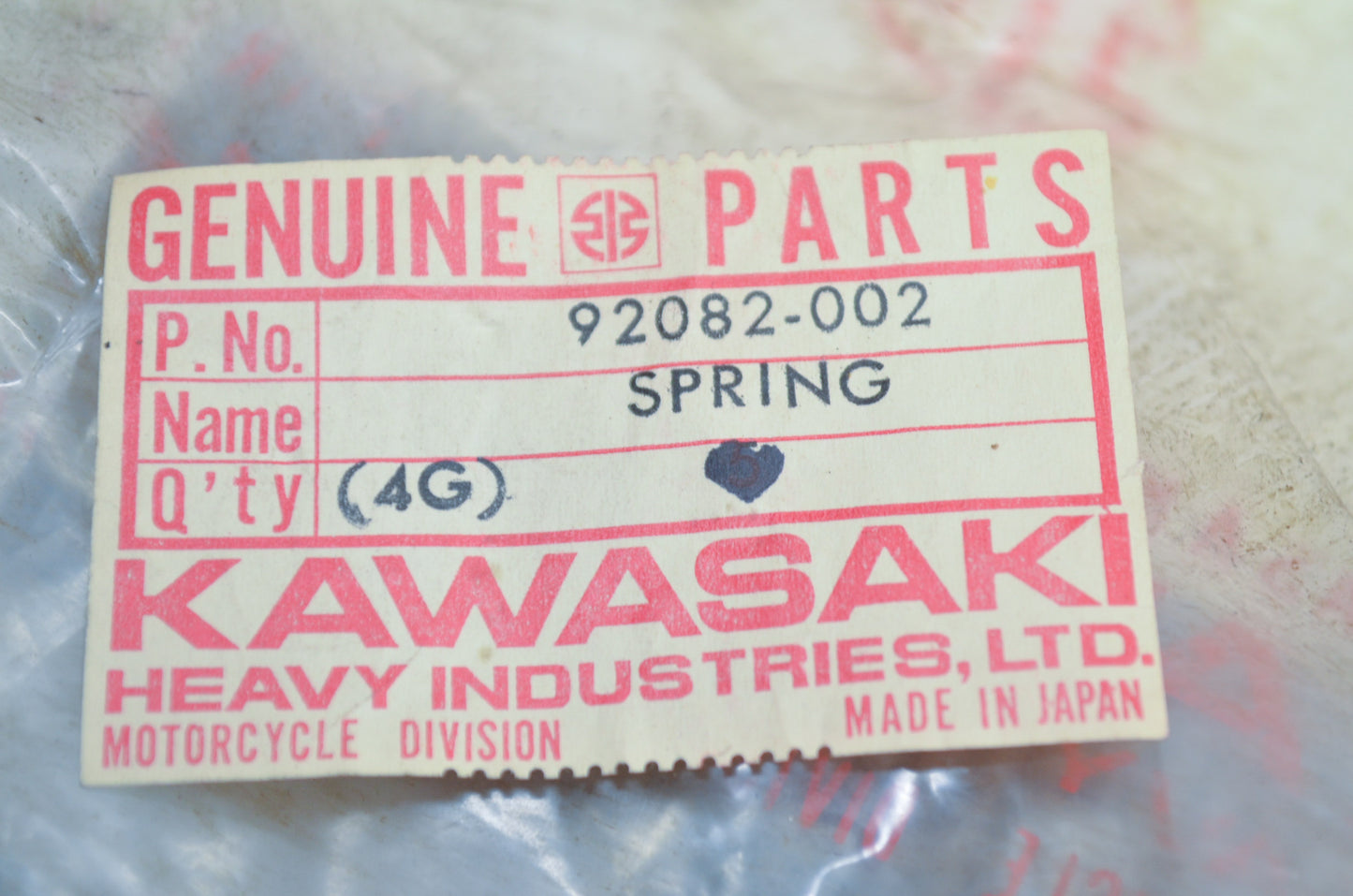 OEM Kawasaki 92082-002 Kickstarter Spring