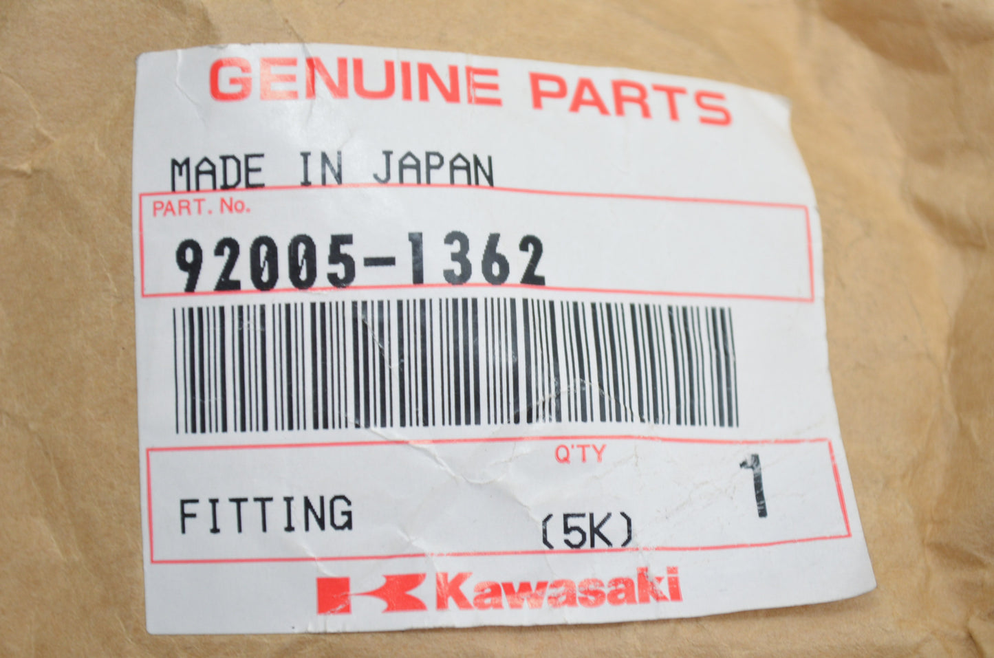 OEM Kawasaki 92005-1362 Fitting NOS