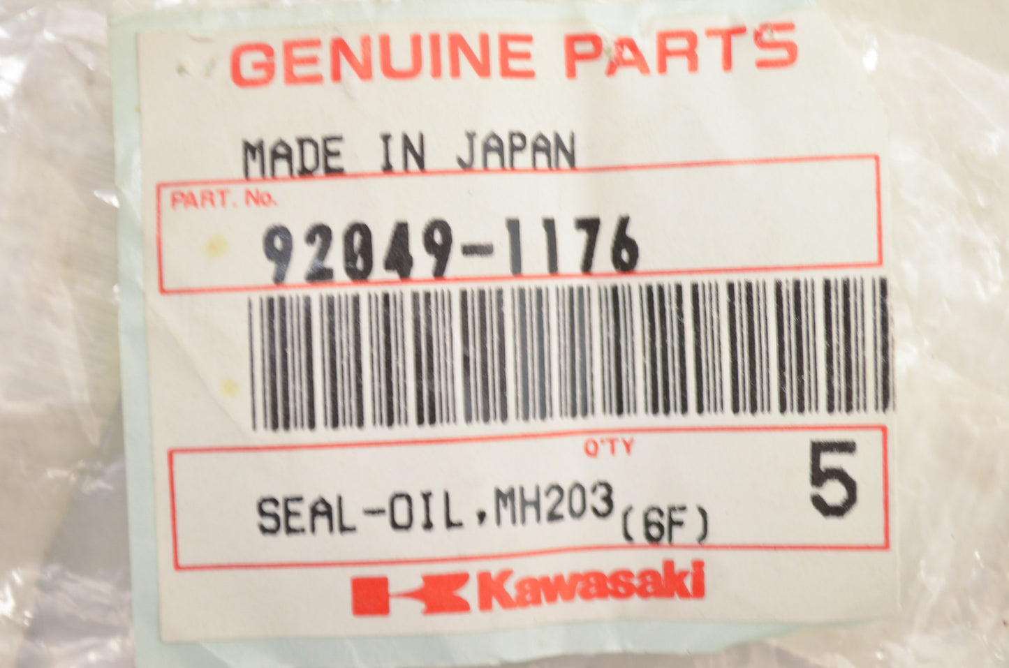 OEM Kawasaki 92049-1176 Oil Seal MH20354.5 NOS
