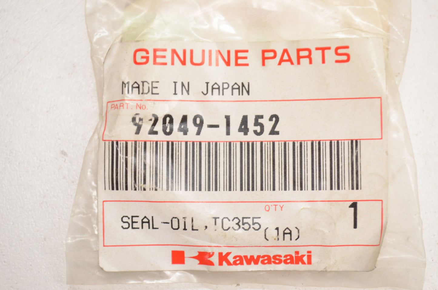 OEM Kawasaki 92049-1452 Oil Seal TC35508 NOS