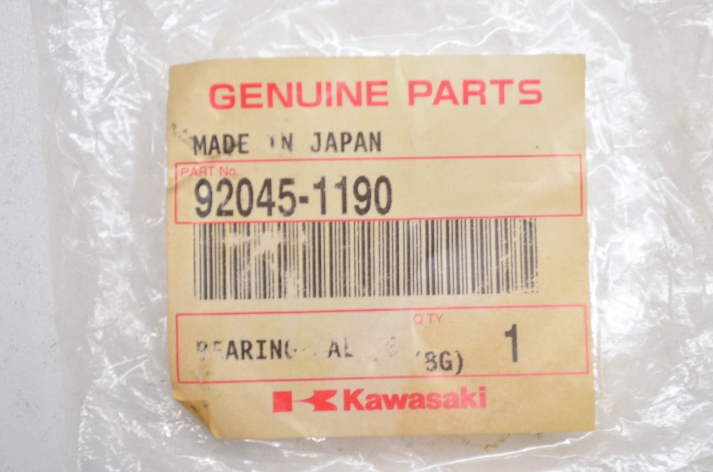 OEM Kawasaki 92045-1190 Ball Bearing 6306SH2 NOS