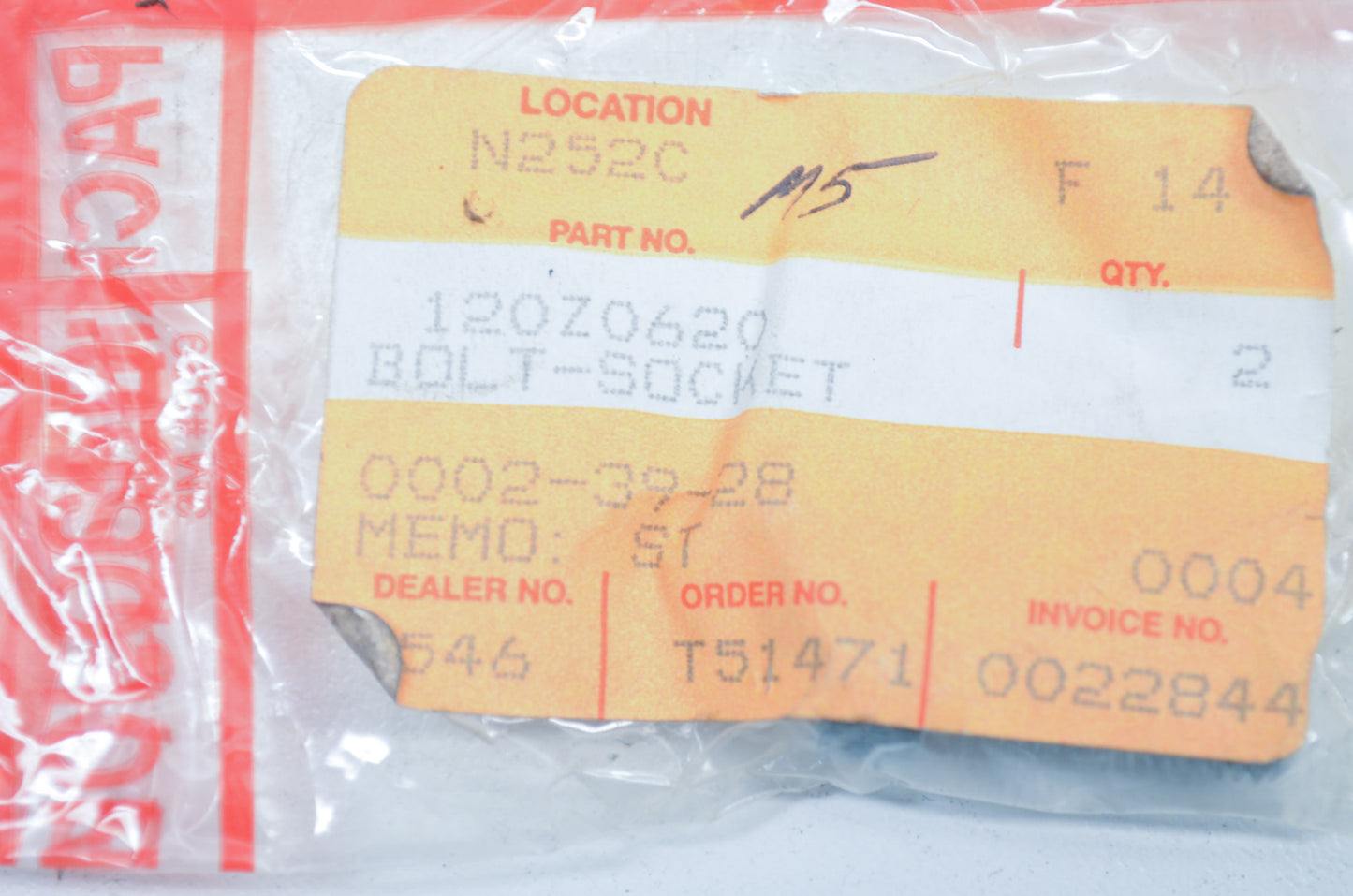 OEM Kawasaki 120Z0620 Socket Bolt NOS
