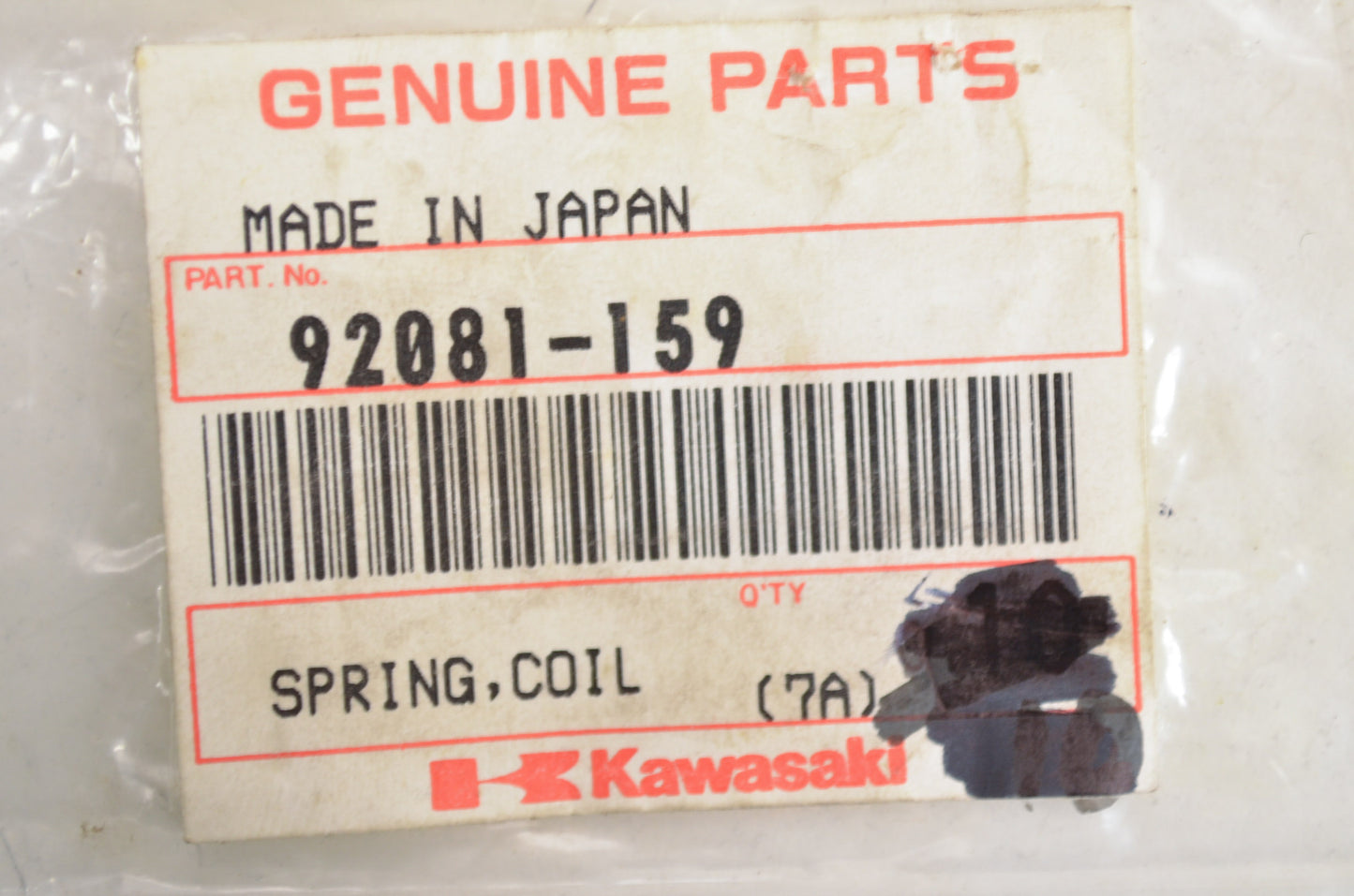 OEM Kawasaki 92081-159 Coil Spring Qty 2 NOS