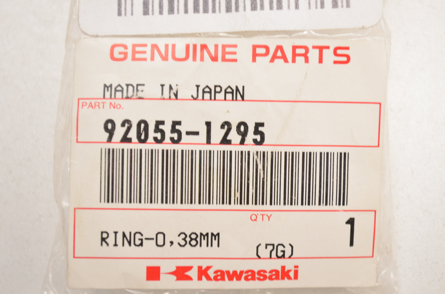OEM Kawasaki 92055-1295 O-Ring 38mm NOS