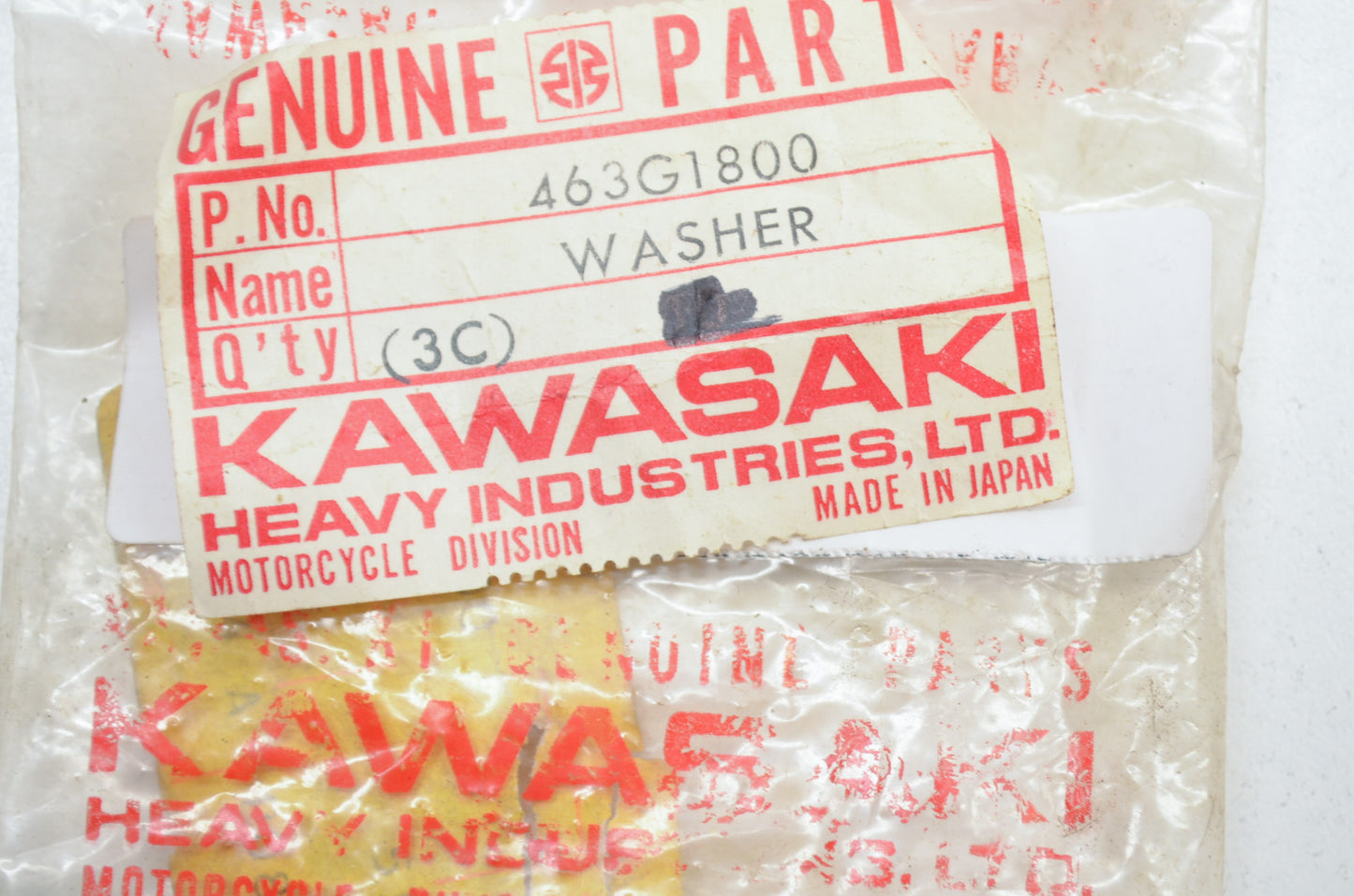 OEM Kawasaki 463G1800 Lock Washer 18MM Qty 2 NOS