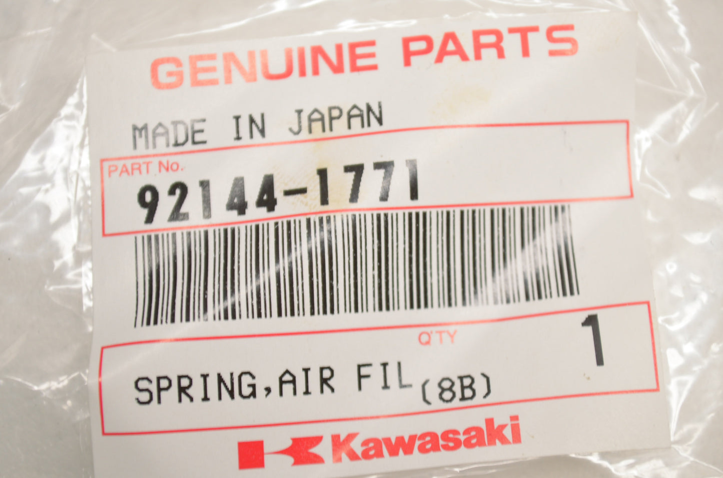 New OEM Kawasaki Air Filter Duct Spring NOS