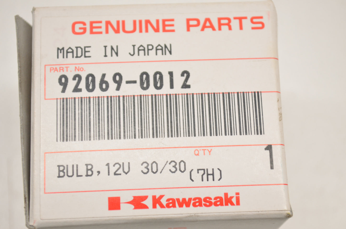 OEM Kawasaki 92069-0012 Bulb 12V 30/30W NOS