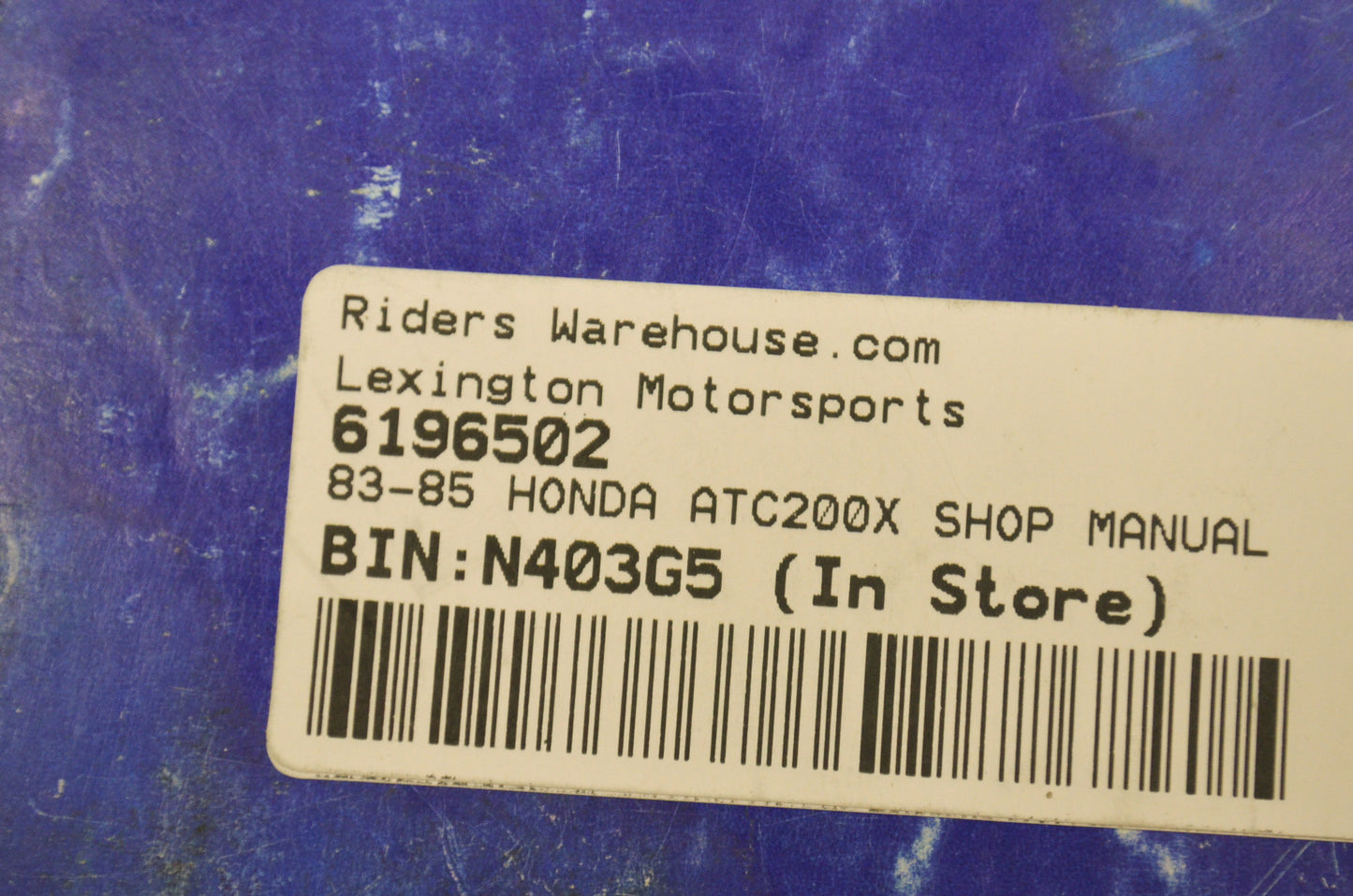OEM Honda 6196502 Service Manual 83-85 ATC200X