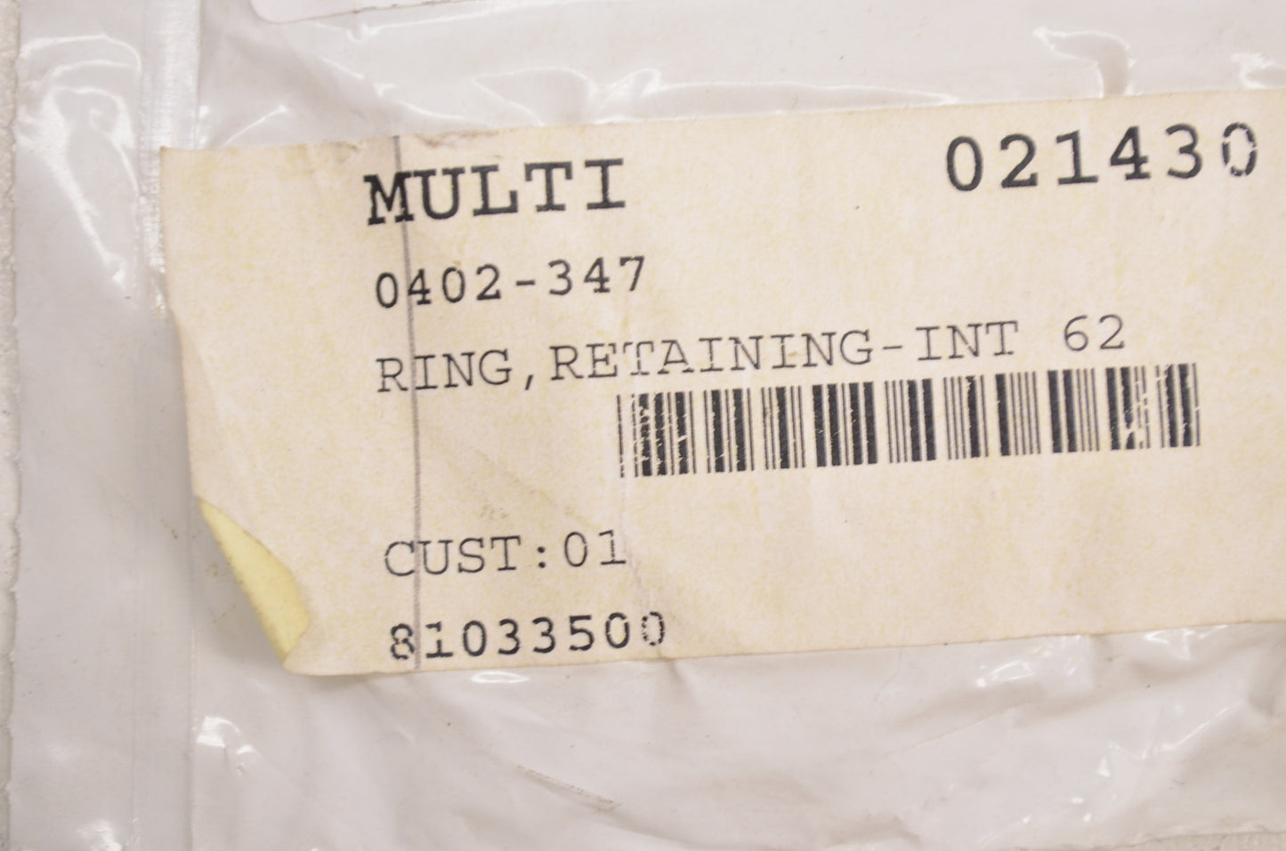 New OEM Arctic Cat Retaining Ring NOS