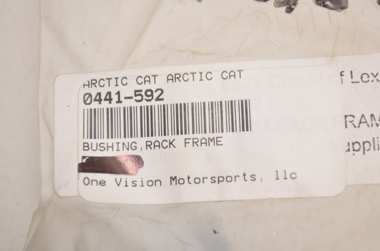 OEM Arctic Cat 0441-592 Rack Frame Bushing NOS