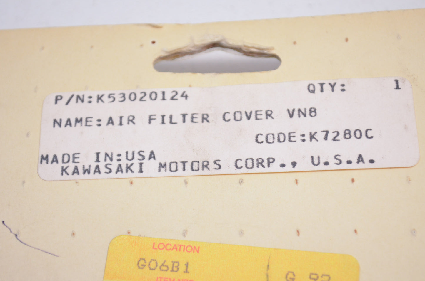 OEM Kawasaki K53020-124 Air Filter Cover VN8 NOS