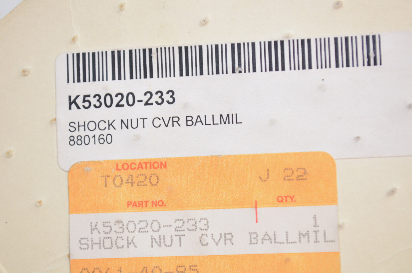 Ball Milled Shock Nut Cover Kit NOS