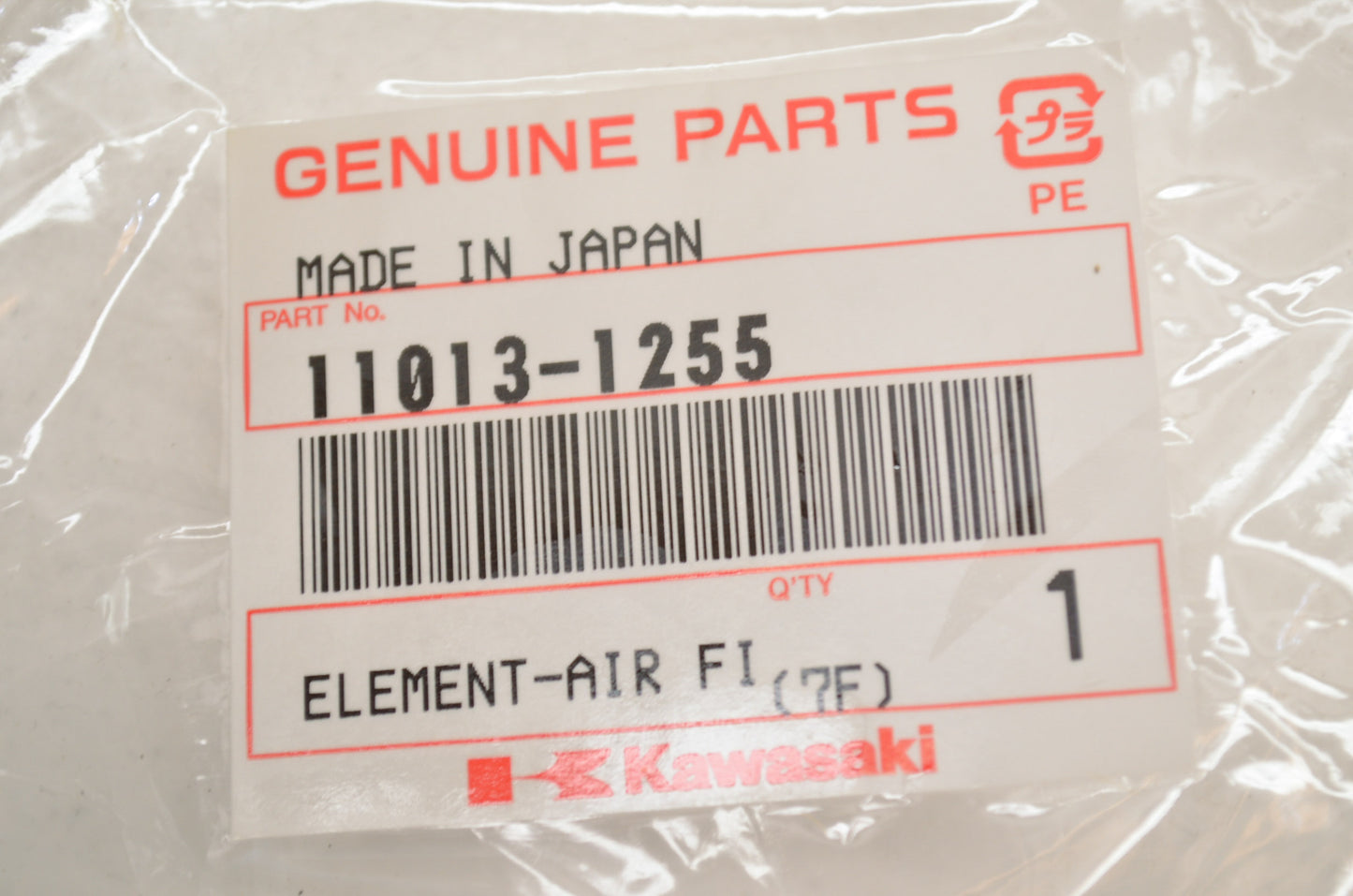 OEM Kawasaki 11013-1255 Air Filter Element NOS