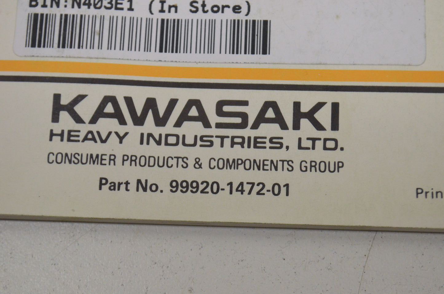 OEM Kawasaki 99920-1472-01 Owner's Manual KD80N2
