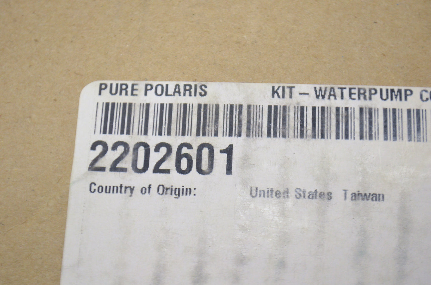 OEM Polaris 2202601 Water Pump Cover Kit NOS