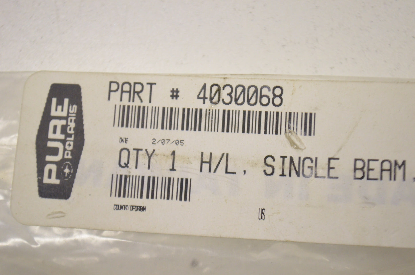 New OEM Polaris Single Beam Headlight 35W H/L NOS