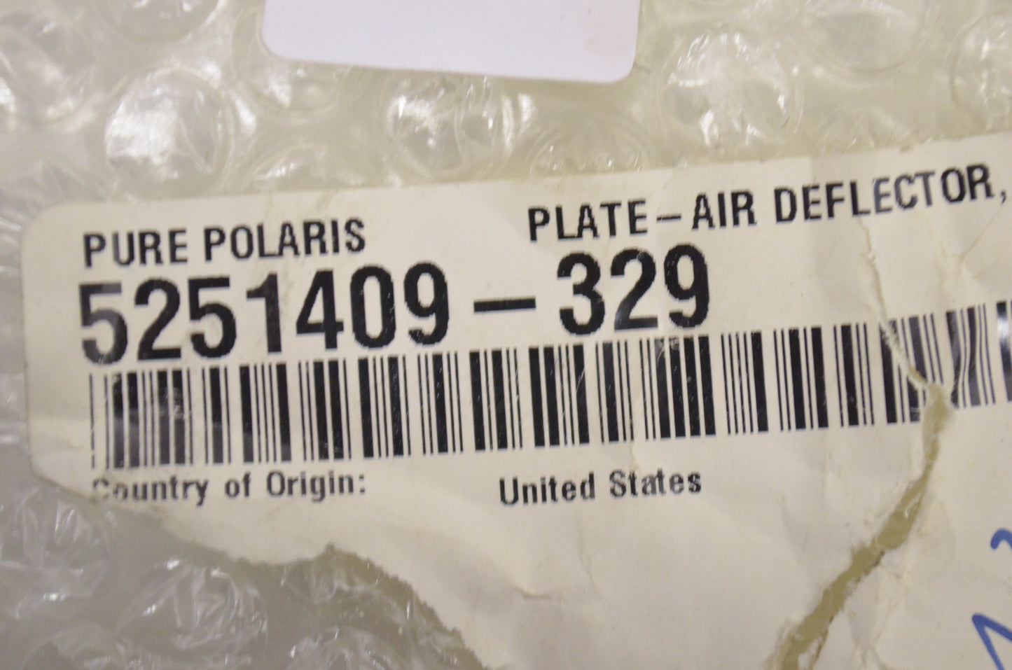 OEM Polaris 5251409-329 E-Coat Air Deflector Plate NOS