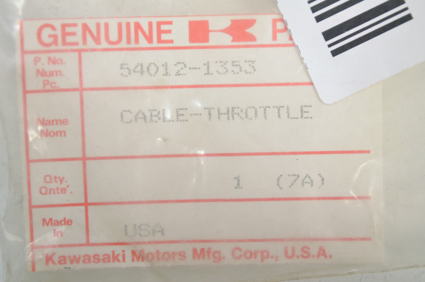 Throttle Cable NOS