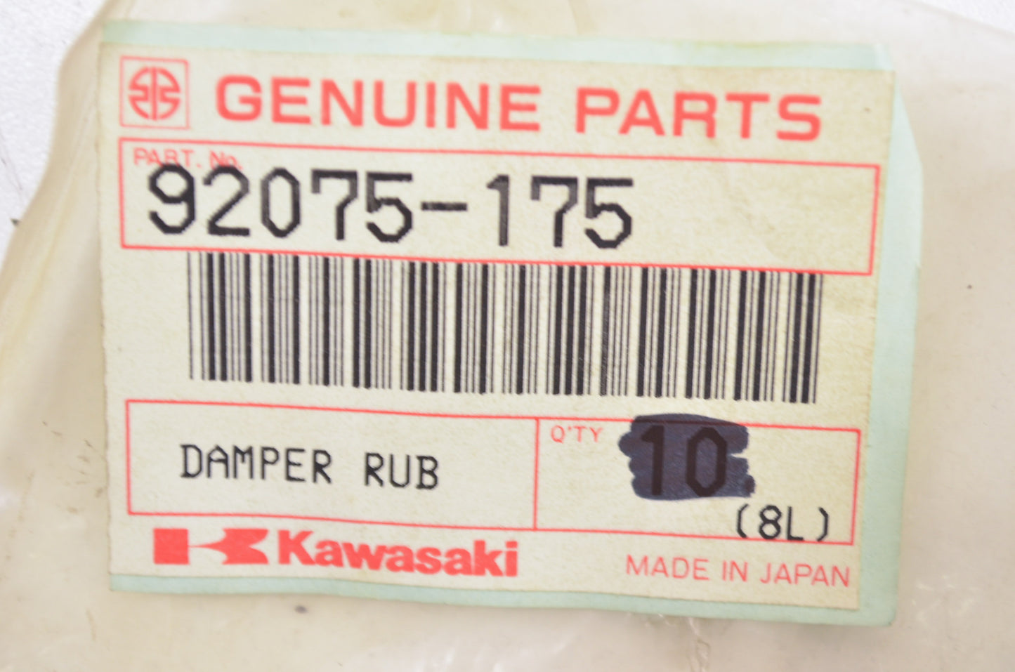OEM Kawasaki 92075-175 Rubber Damper Qty 2 NOS