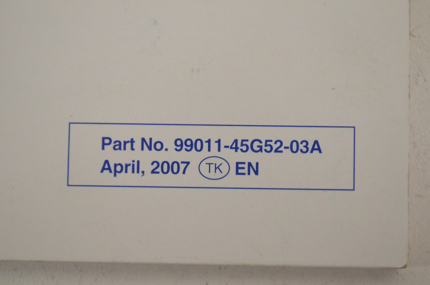 OEM Suzuki 99011-45G52-03A Owner's Manual LT-R450K8 2 NOS