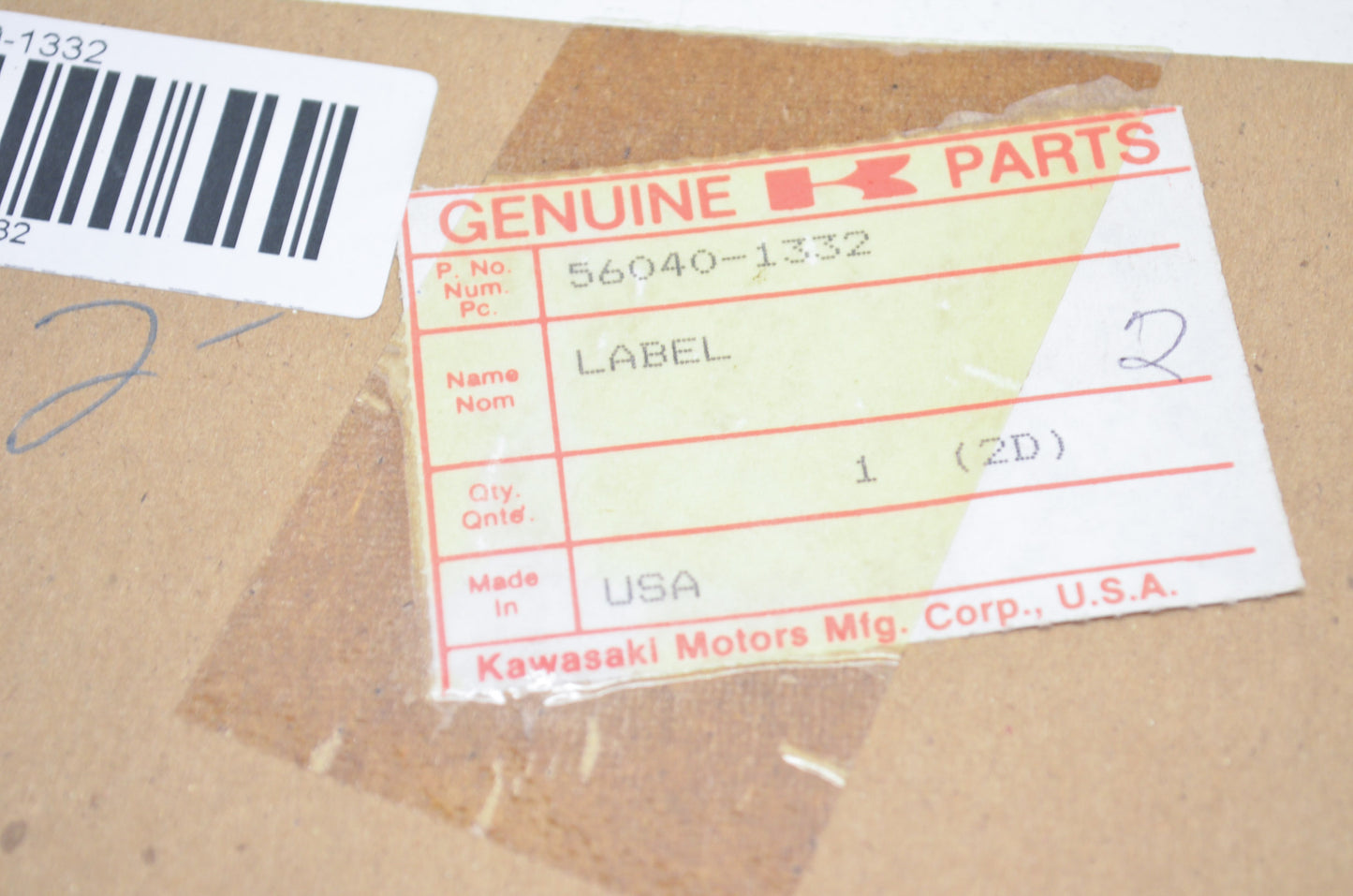 New OEM Kawasaki Shift Pattern Decal NOS
