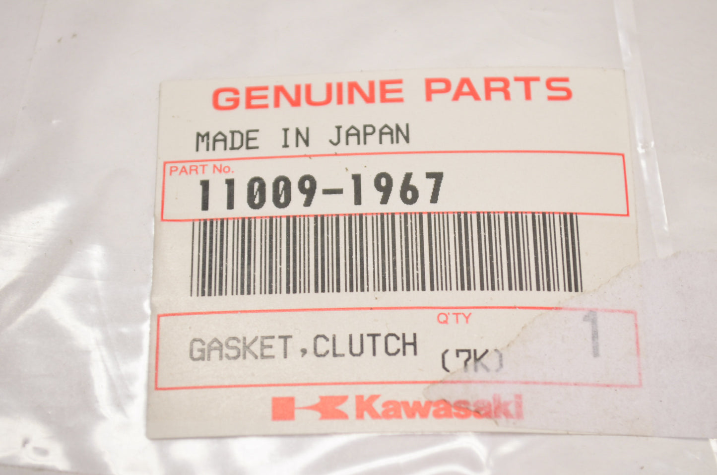 OEM Kawasaki 11009-1967 Clutch Cover Gasket NOS