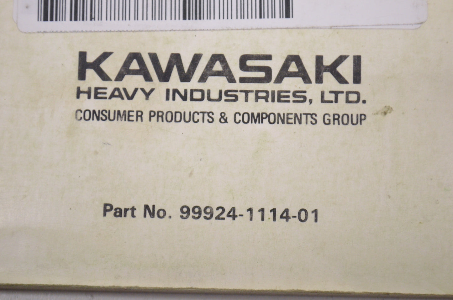 OEM Kawasaki 99924-1114-01 Service Manual KDX200E