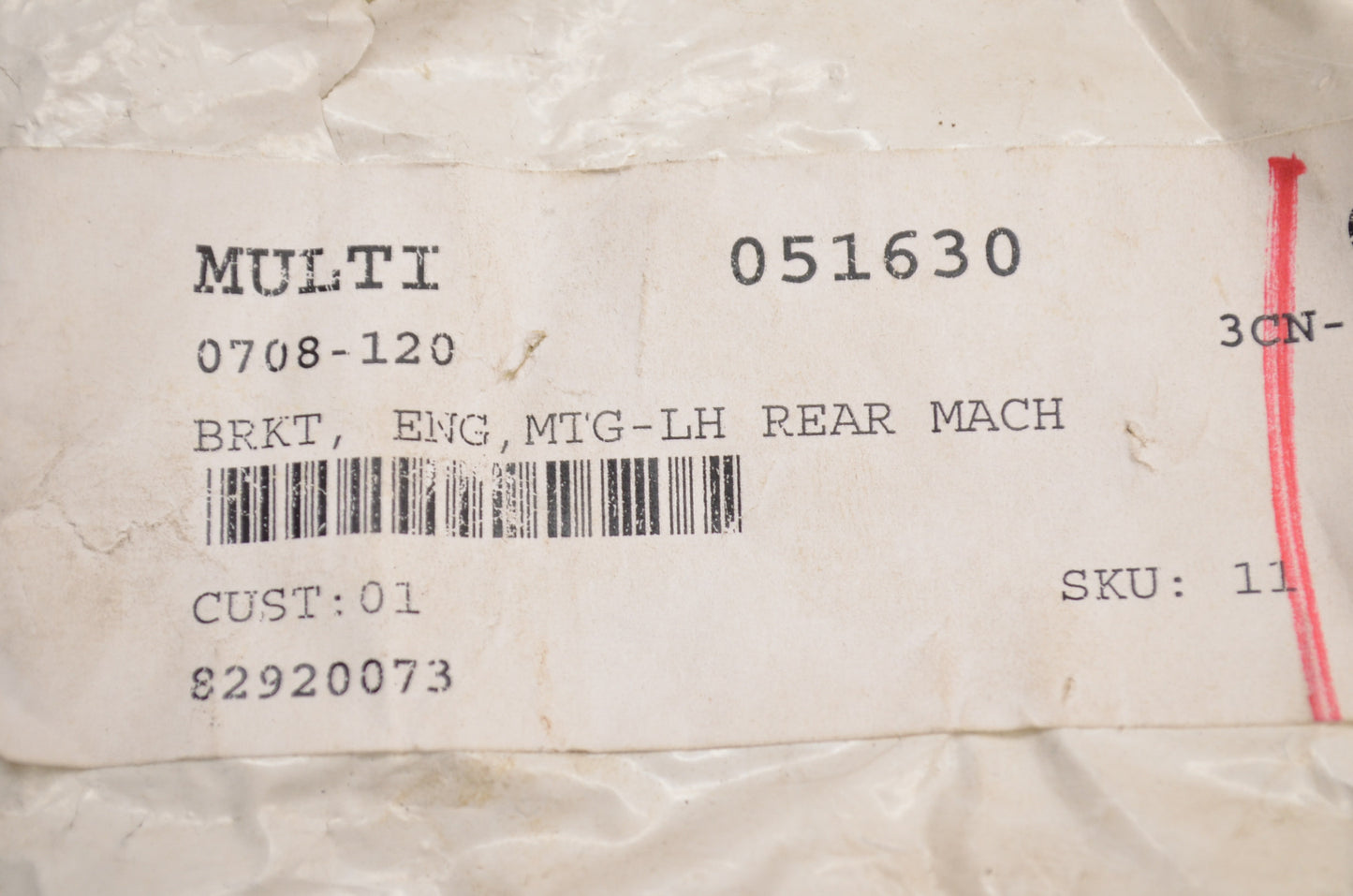 OEM Arctic Cat 0708-120 Machined Left Hand Rear Engine Mounting Bracket NOS