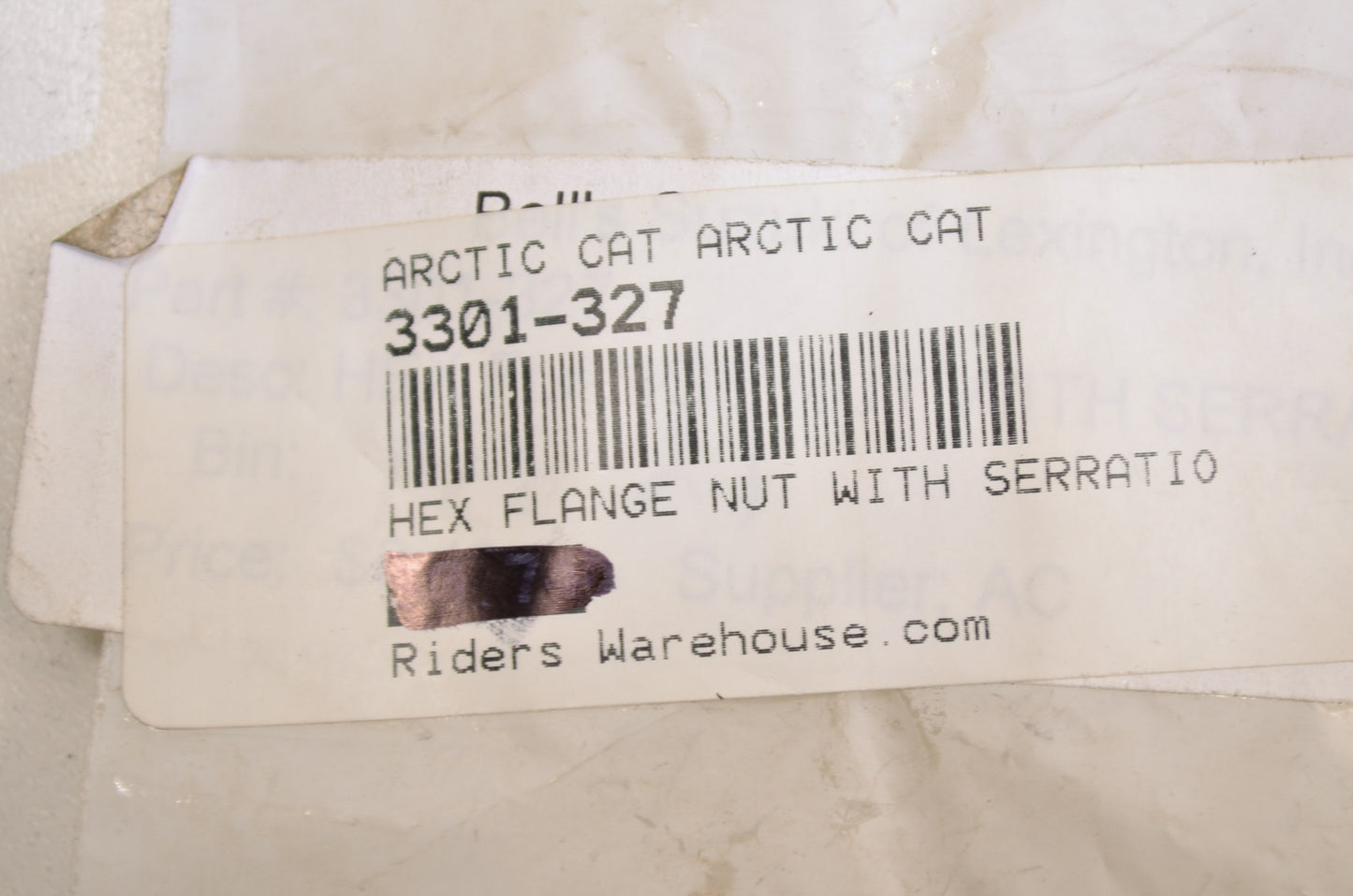 OEM Arctic Cat 3301-327 Serrated Hex Flange Nut NOS