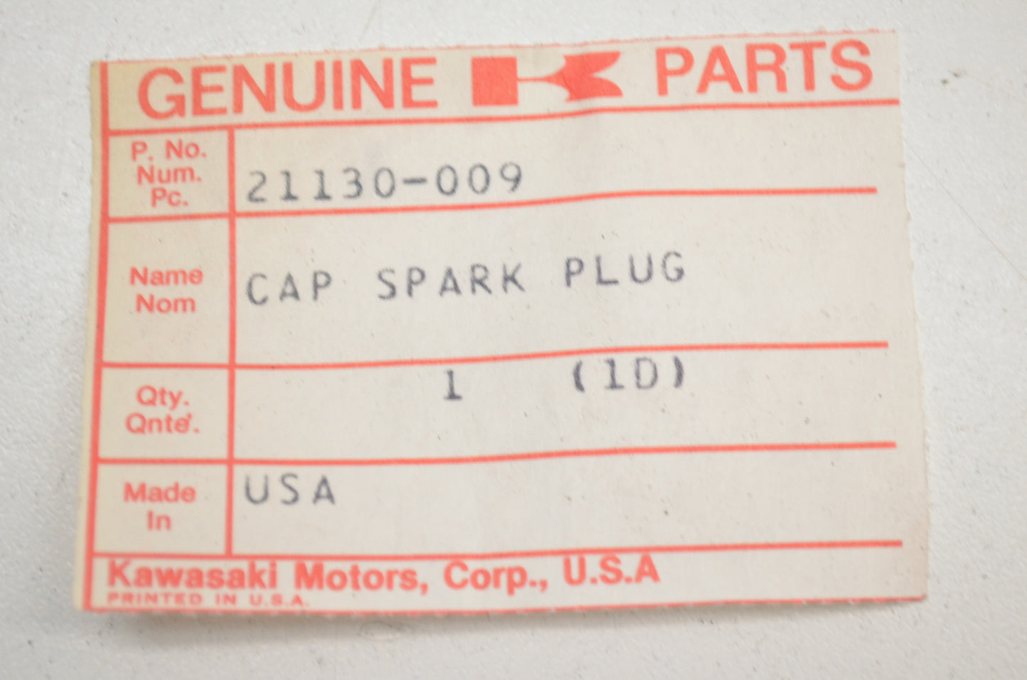 New OEM Kawasaki Spark Plug Cap NOS