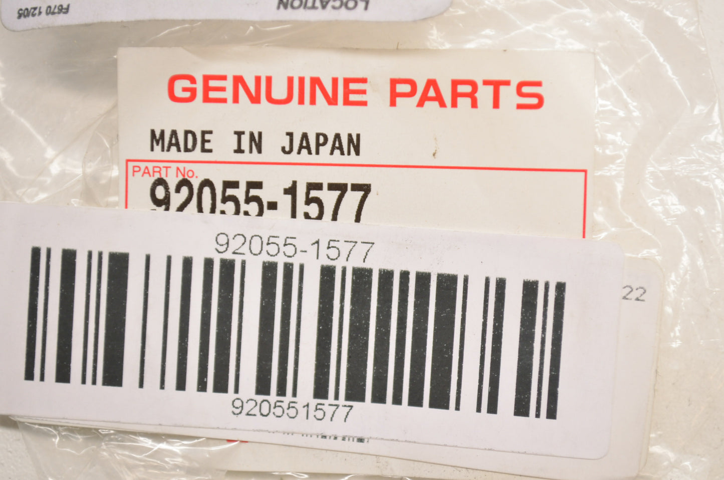OEM Kawasaki 92055-1577 O-Ring NOS