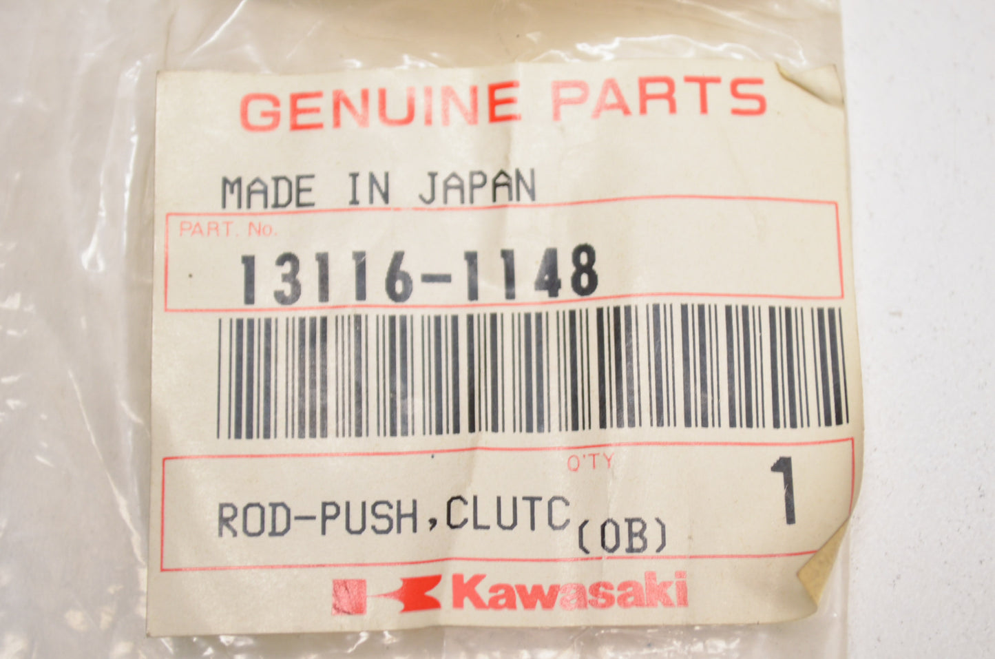 New OEM Kawasaki Clutch Push Rod NOS