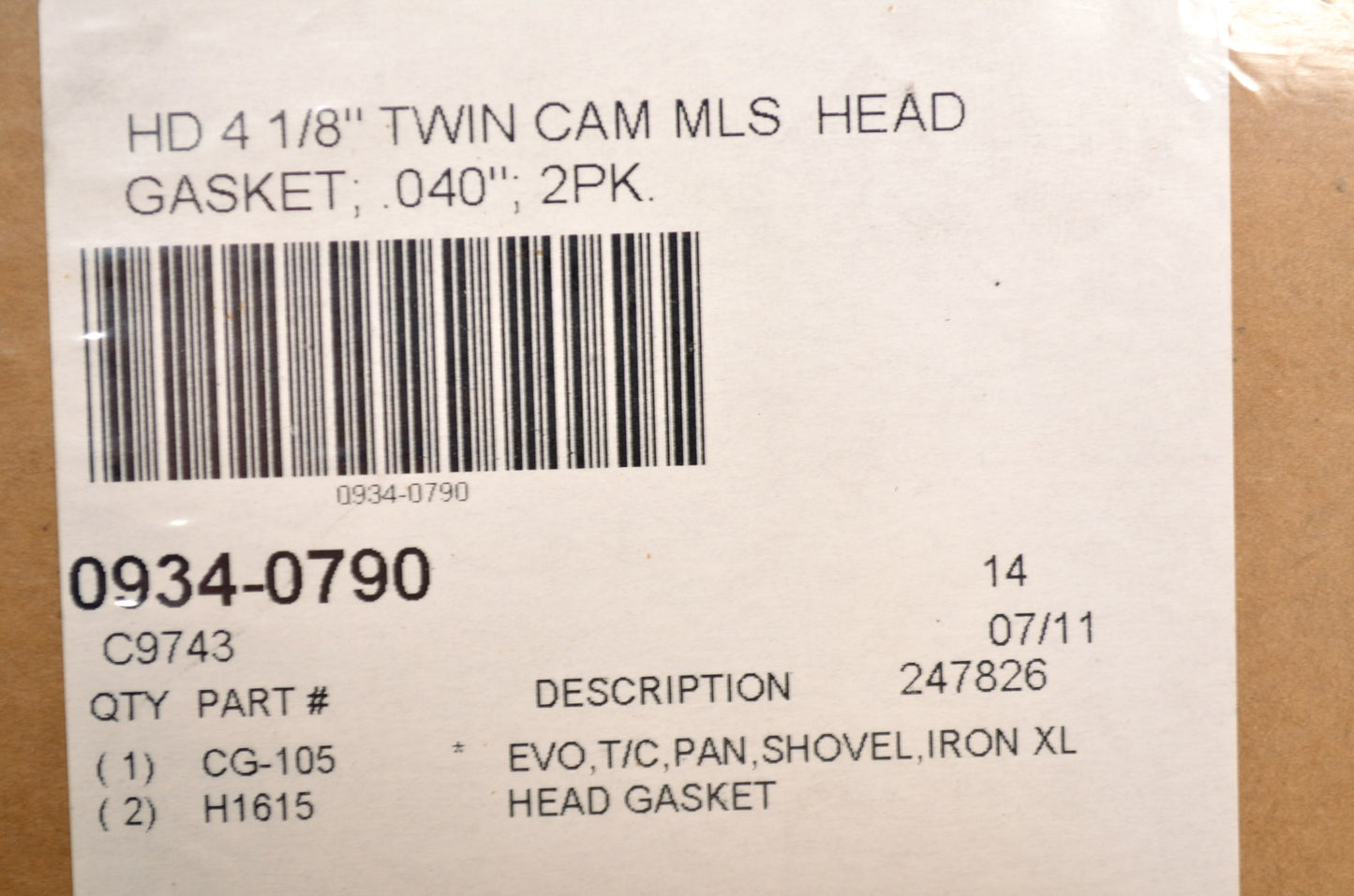 New Cometic Head Gasket QTY 2 NOS