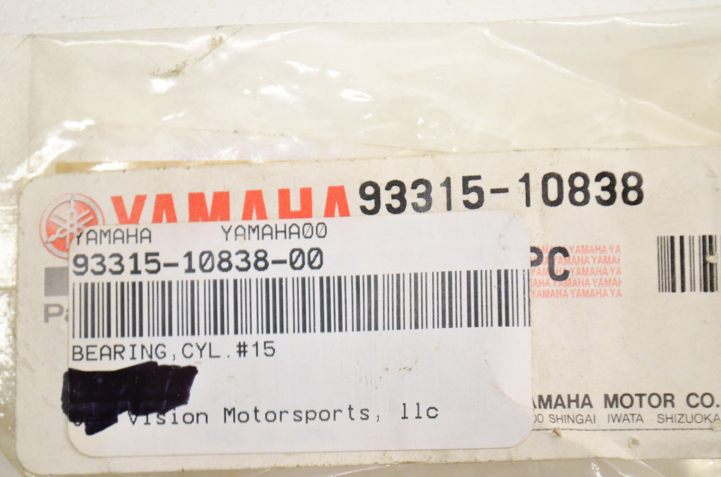 OEM Yamaha 93315-10838-00 Cylinder Bearing #15 NOS