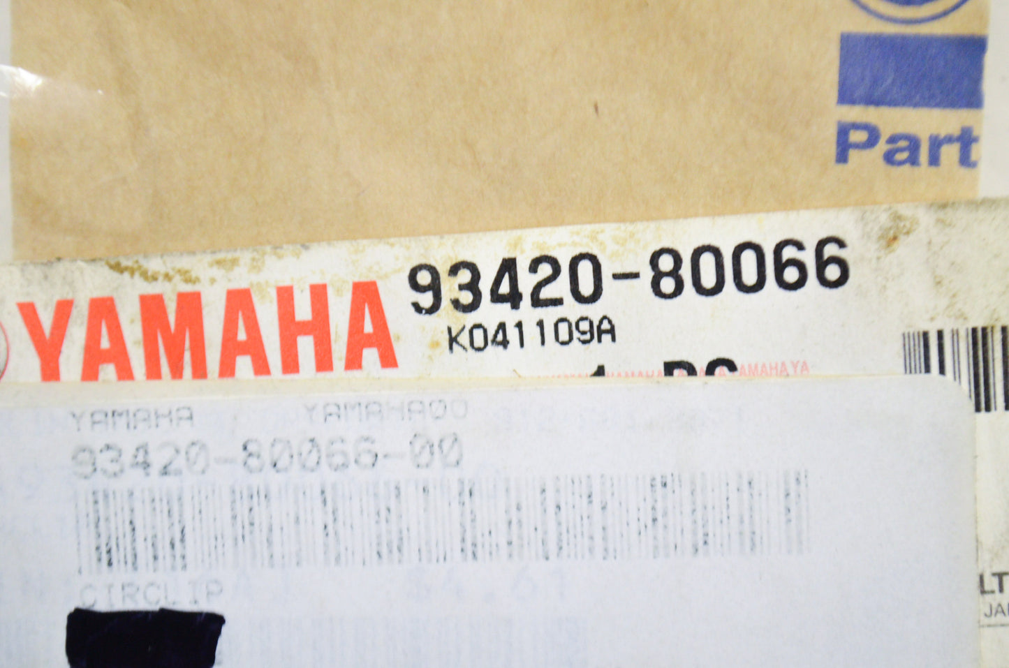 New OEM Yamaha 93420-80066-00 Circlip NOS