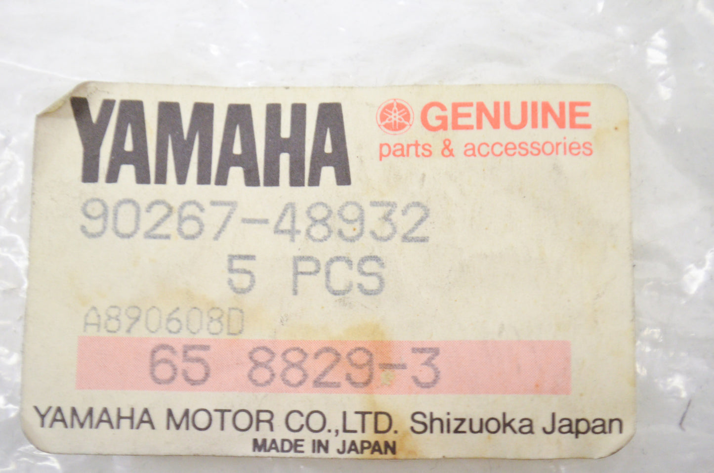 OEM Yamaha 90267-48932-00 Blind Rivet Qty 5 NOS