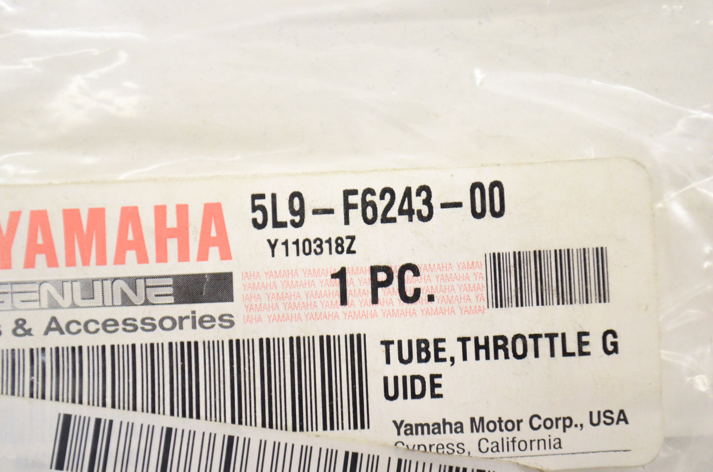 Throttle Guide Tube NOS