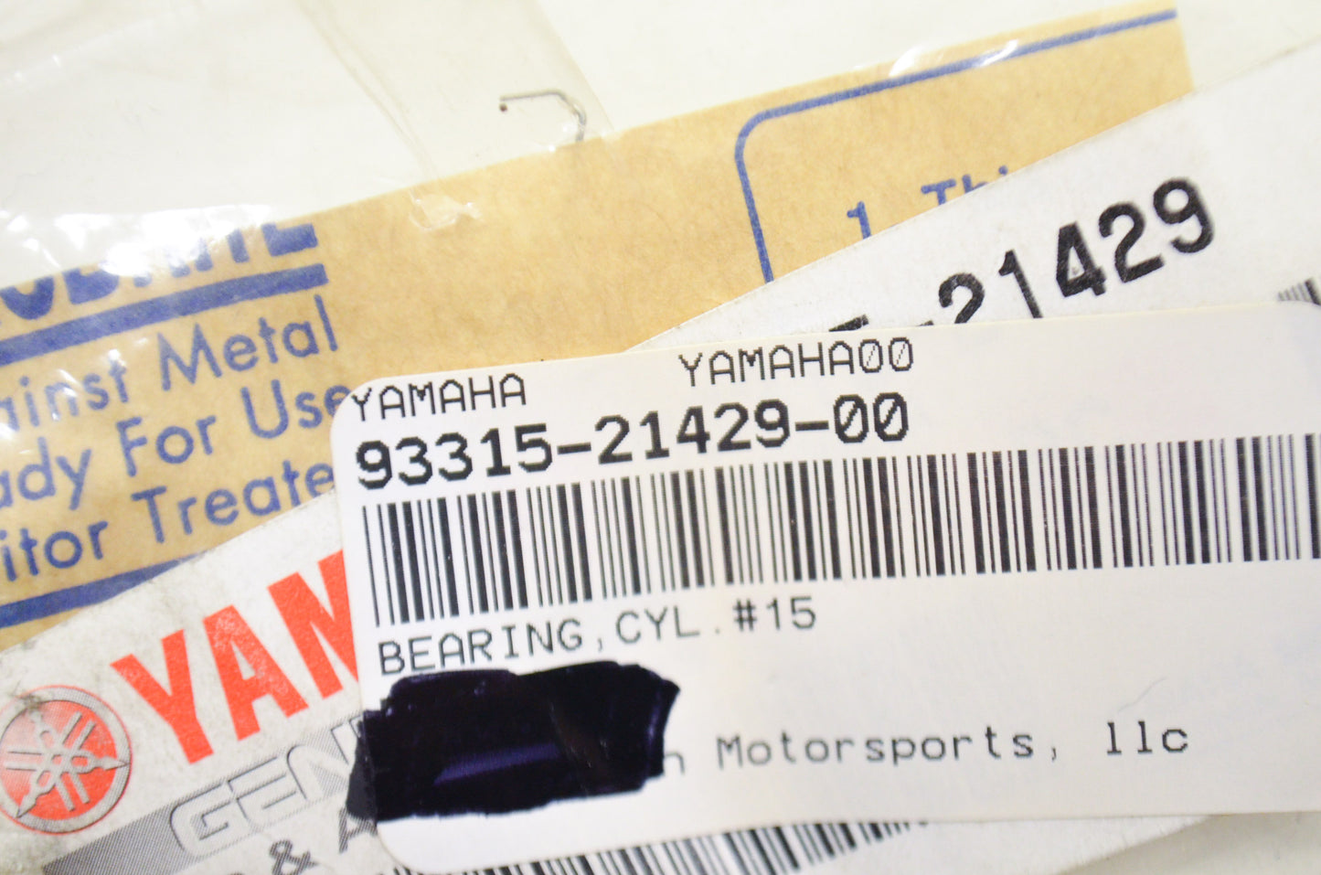New OEM Yamaha 93315-21429-00 Cylinder Bearing #15 NOS