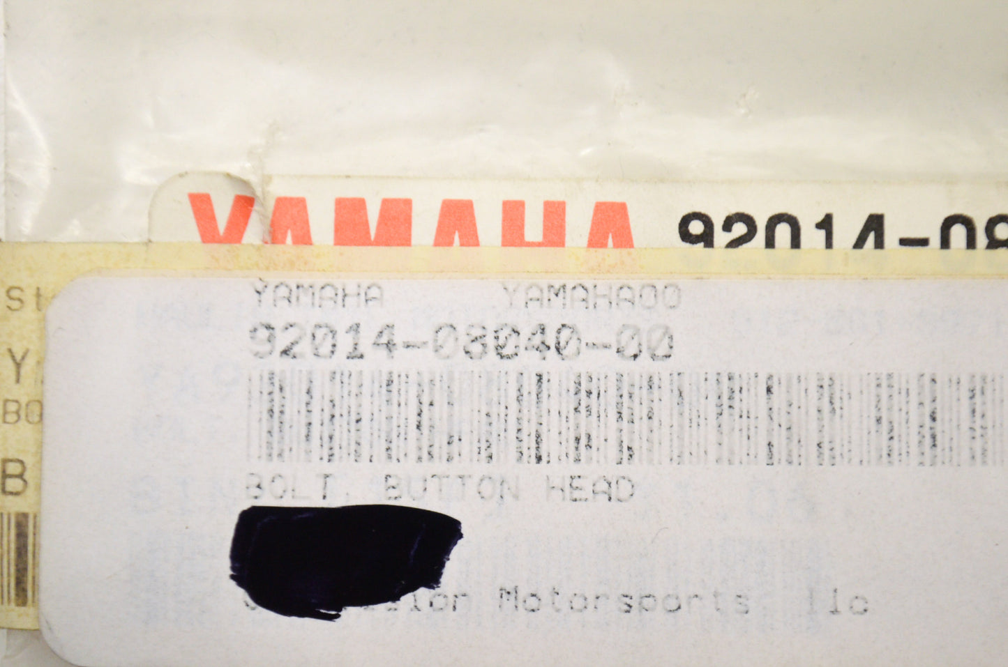 OEM Yamaha 92014-08040-00 Button Head Bolt